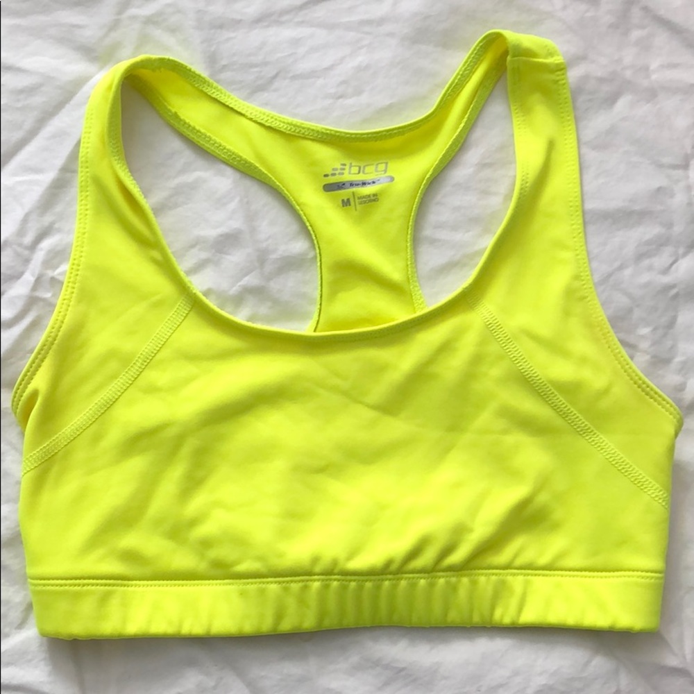 Neon Yellow Sports Bra